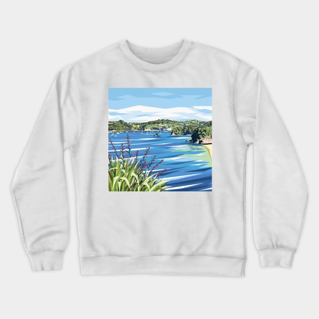 Halfmoon Bay, Stewart Island, New Zealand Crewneck Sweatshirt by irajane